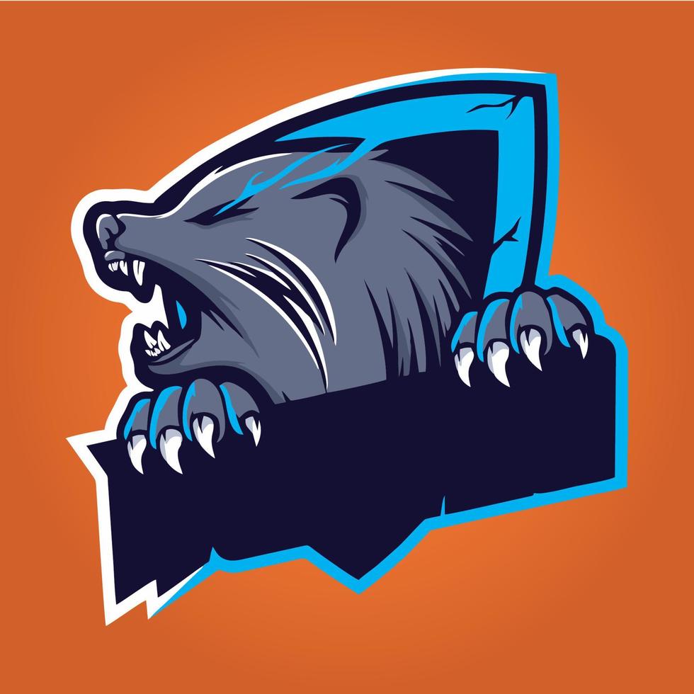 gamer mascot logo ontwerp vector, gamer illustratie voor sportteam. moderne illustratorconceptstijl voor badge vector