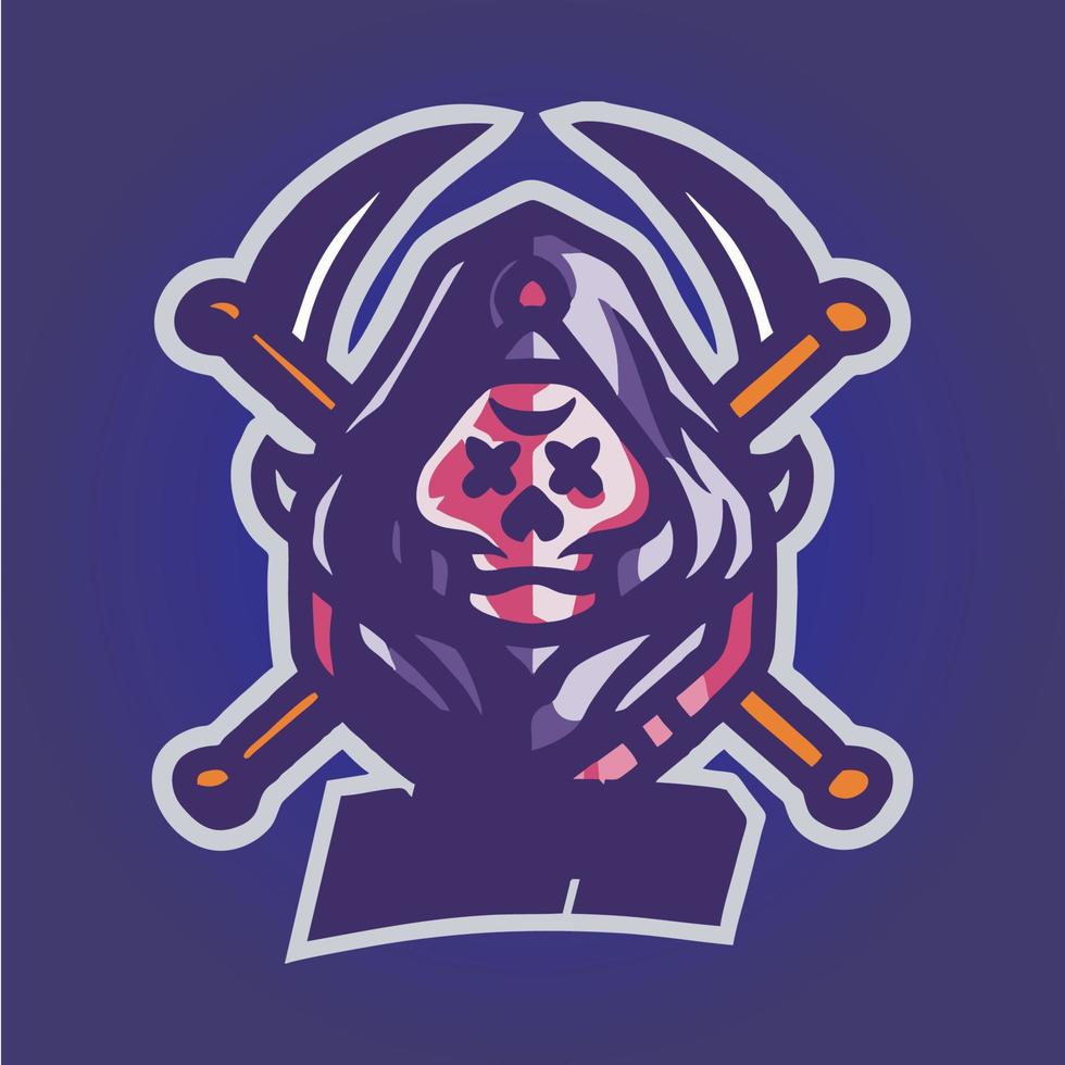 gamer mascot logo ontwerp vector, gamer illustratie voor sportteam. moderne illustratorconceptstijl voor badge vector