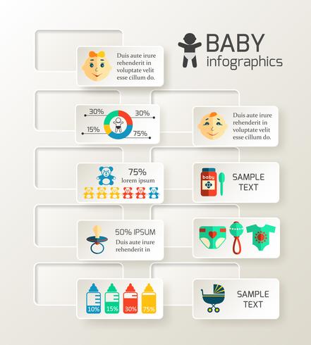 Baby kind infographic vector