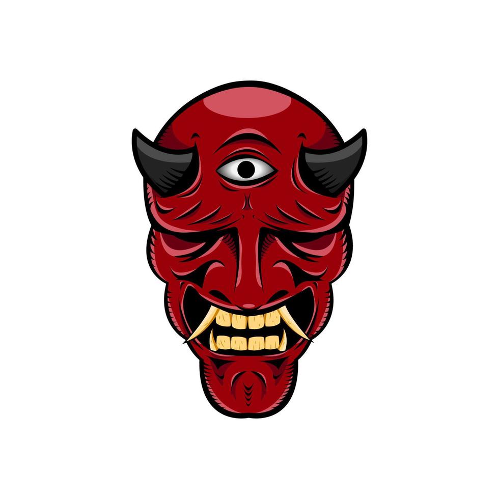 oni japanse duivel masker illustratie vector