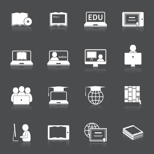 Online onderwijs pictogram vector