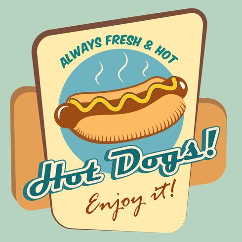 Hotdog-poster vector