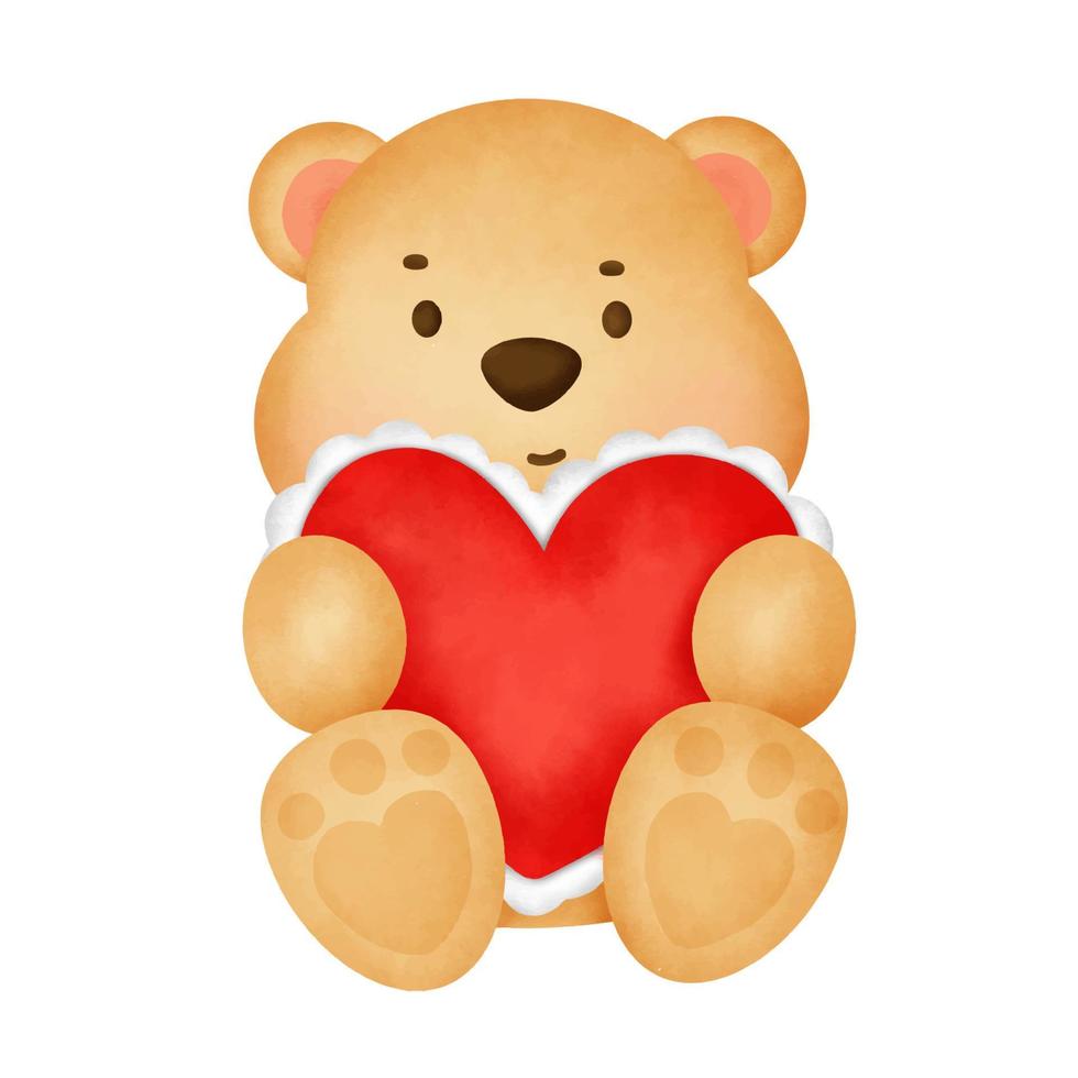 aquarel beer valentijnsdagkaart vector