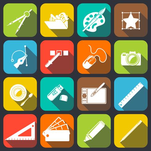 Ontwerper Tools Pictogrammen vector