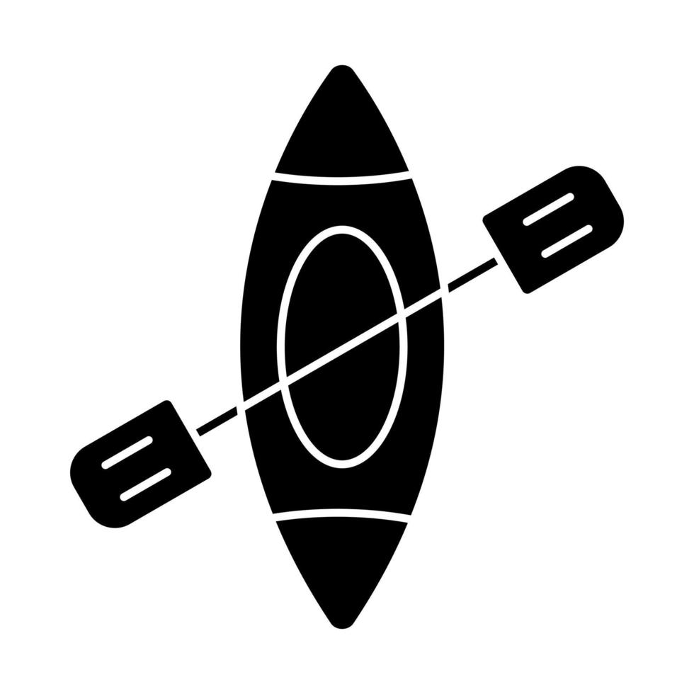 kajak glyph-pictogram vector