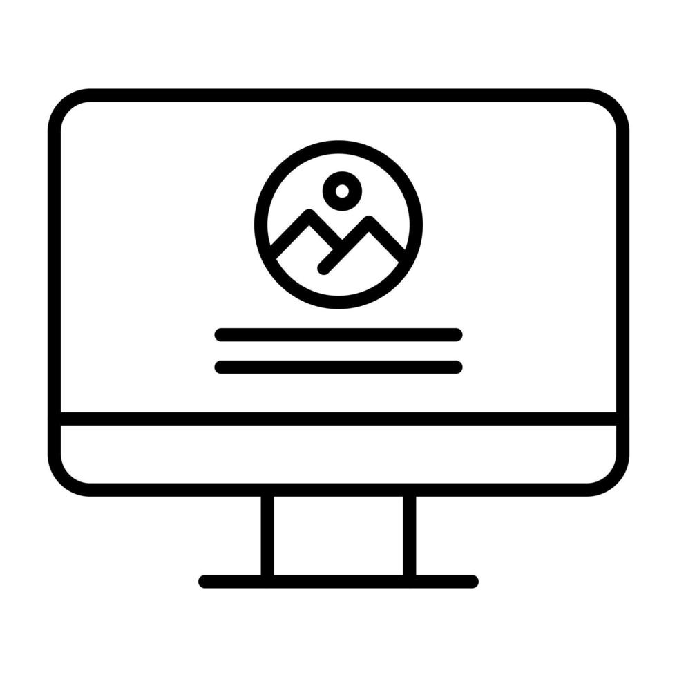 computer website lijn icoon vector