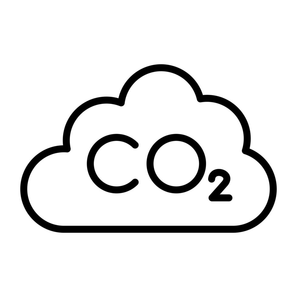 co2 lijn icoon vector