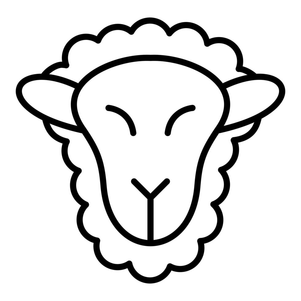 schapen lijn icoon vector