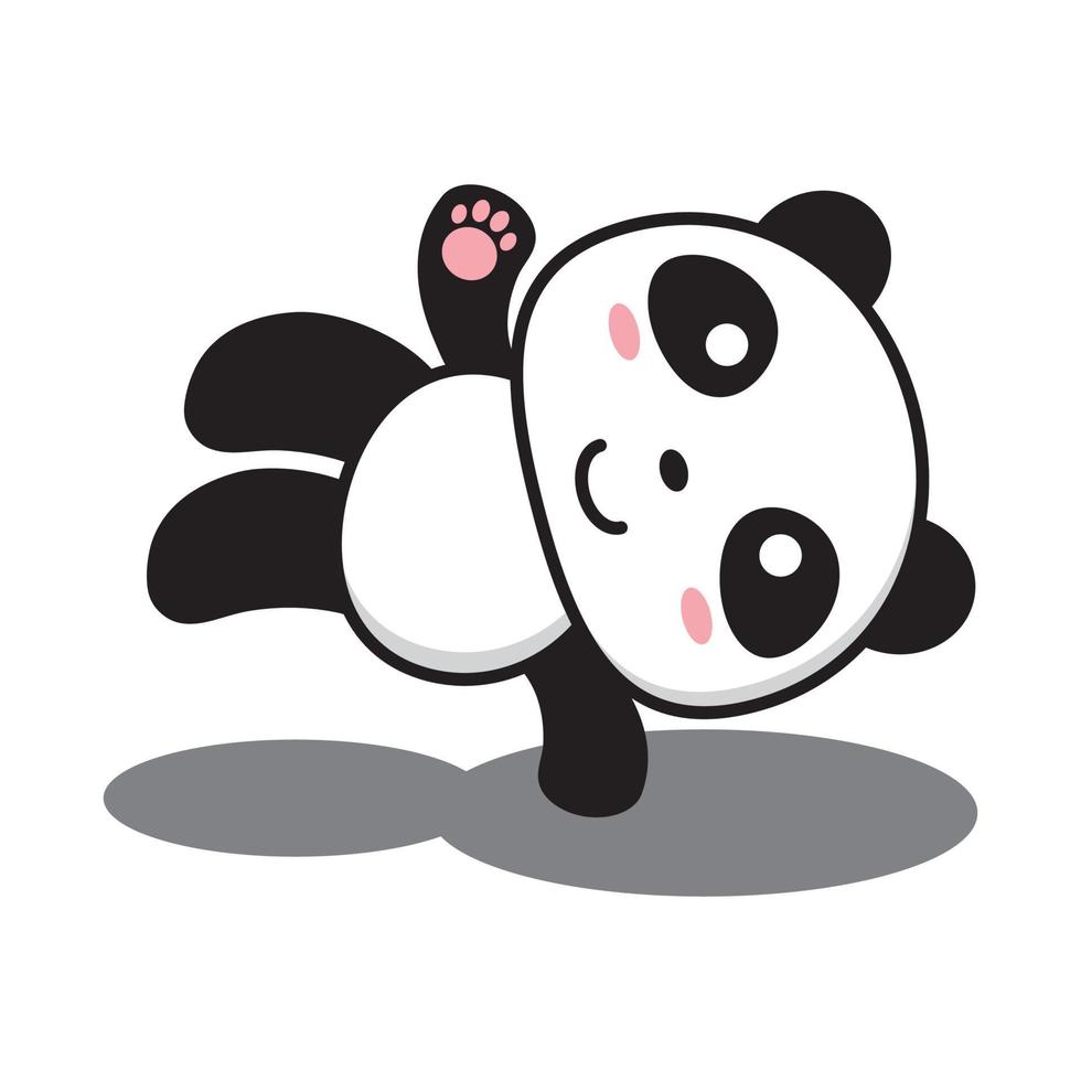 stijluitdrukkingen van schattige panda vector