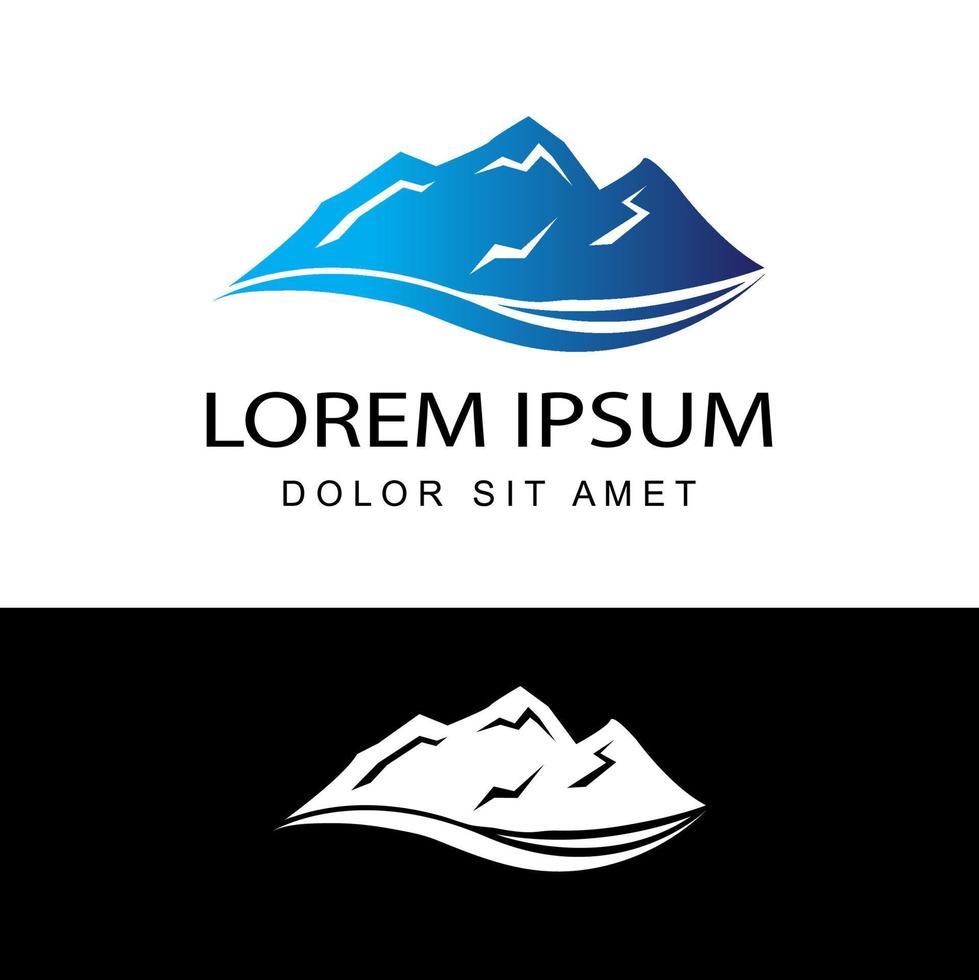 berg logo sjabloon ontwerp vector in geïsoleerde witte achtergrond