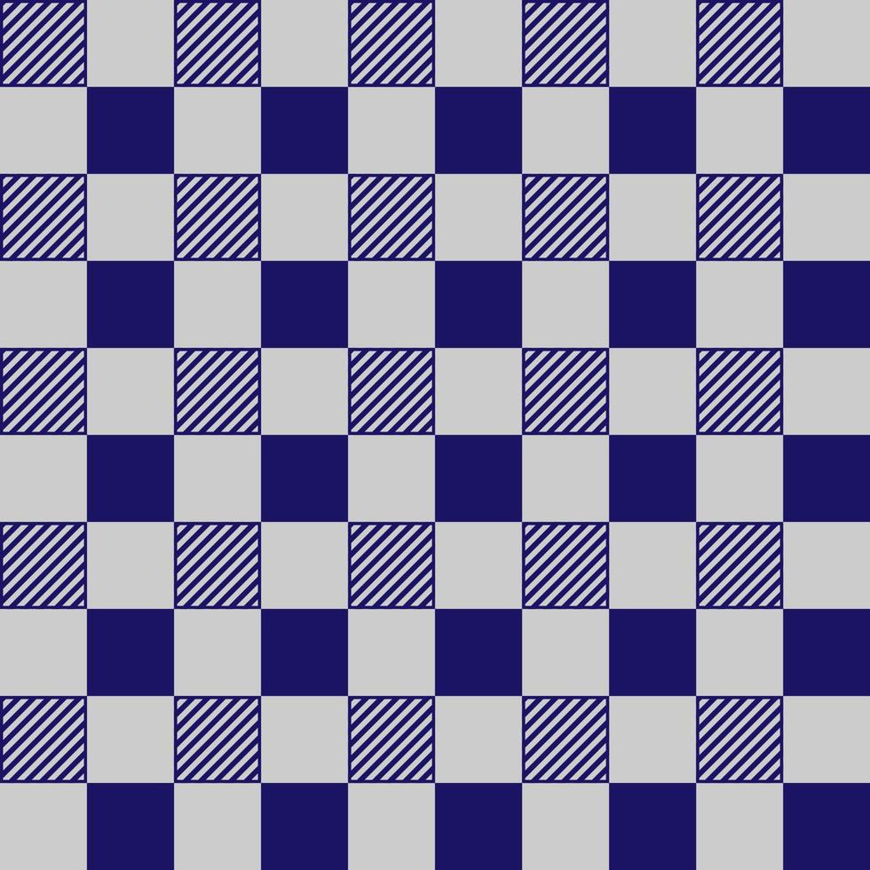 naadloos patroon van grijs en blauw gestreept vierkant vector