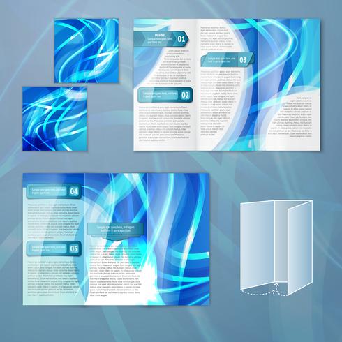 Blauwe brochure sjabloon vector