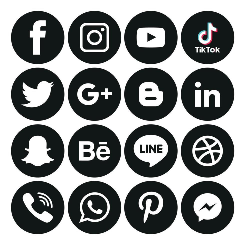 sociale media plat pictogrammen technologie, netwerk. achtergrond groep smiley face verkoop. delen, zoals, vectorillustratie twitter, youtube, whatsapp, snapchat, facebook, instagram, tiktok, tok vector