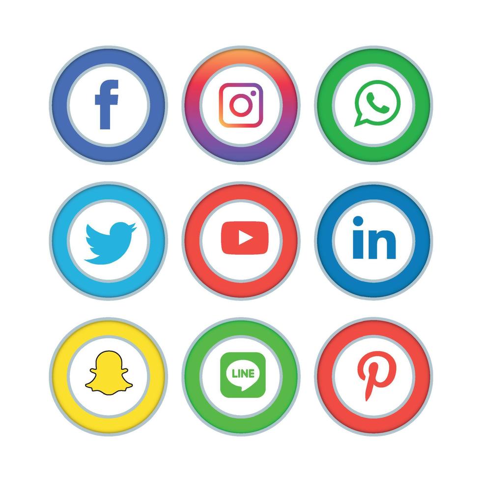 sociale media plat pictogrammen technologie, netwerk. achtergrond groep smiley face verkoop. delen, zoals, vectorillustratie twitter, youtube, whatsapp, snapchat, facebook, instagram, tiktok, tok vector