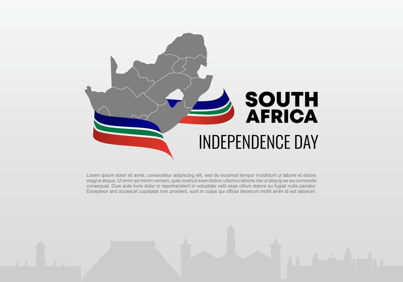 Zuid-Afrika Onafhankelijkheidsdag achtergrond banner poster voor viering op 27 april. vector