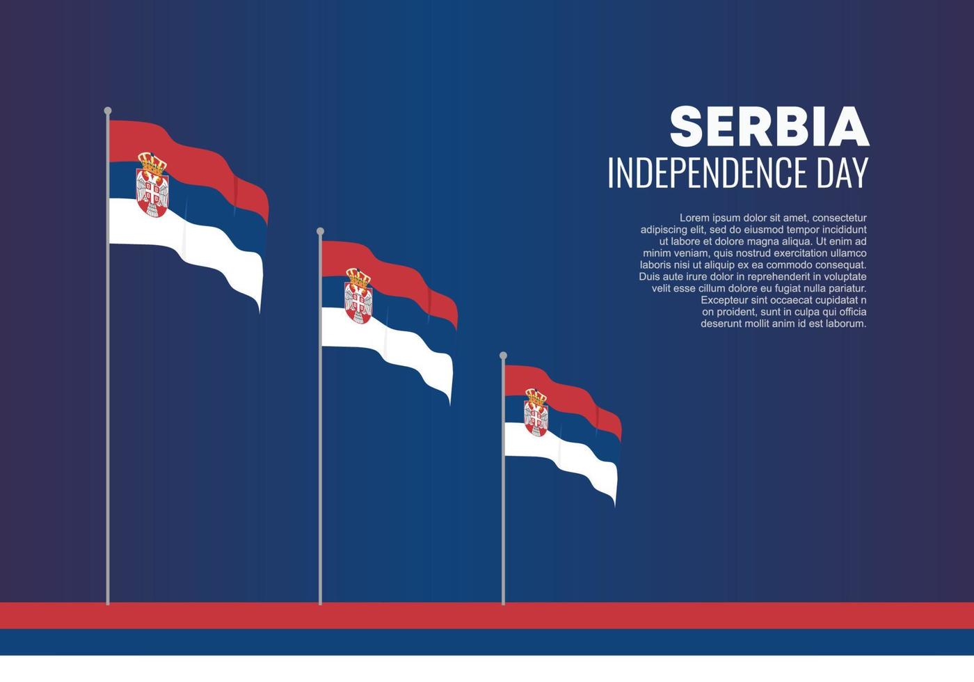 onafhankelijkheidsdag van Servië voor viering op 15 en 16 februari. vector