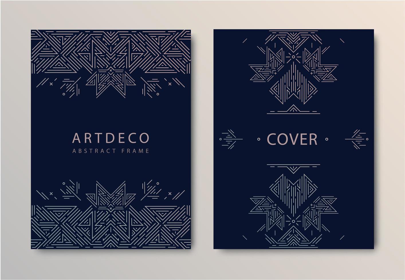 vector set bruiloft kaartsjablonen, geometrische artdeco covers. metalen collectie art deco-stijl voor huwelijksuitnodiging, luxe kaarten, decoratieve patronen