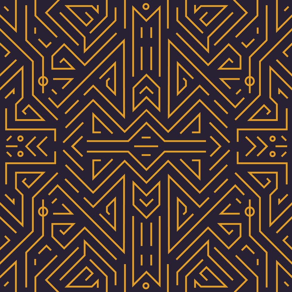 vector geometrische naadloze patroon. monogram abstracte art deco lineaire achtergrond, vintage stijl. gebruik voor luxe verpakking, advertentie, banner, kaart, poster, brochure