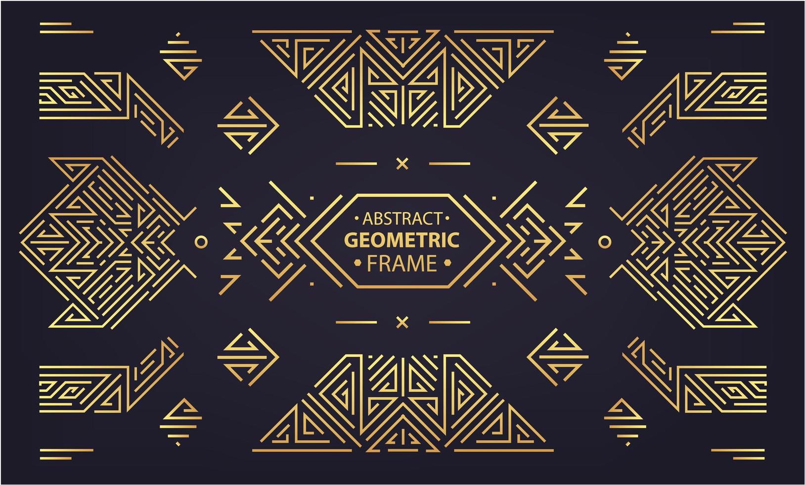 vector set art deco designelementen. gouden verdelers, ornamentpatronen voor boekkopteksten. Jaren '20 en '30 vintage luxe elementen. geïsoleerde reeks geometrische stijlillustratie