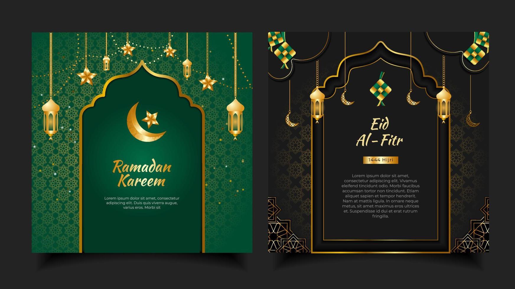 ramadan kareem vector wenskaart. eid mubarak, eid al fitr