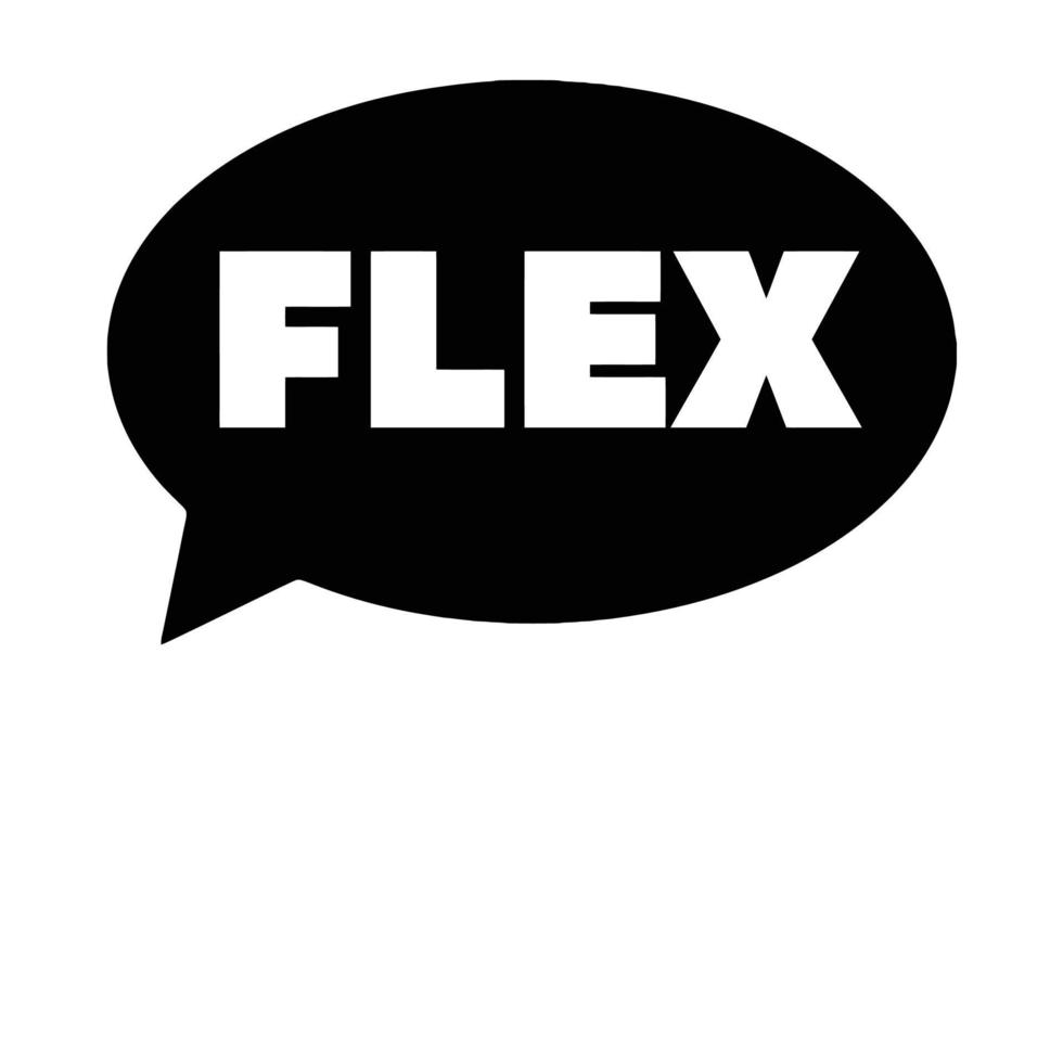 flex tekstballon vector