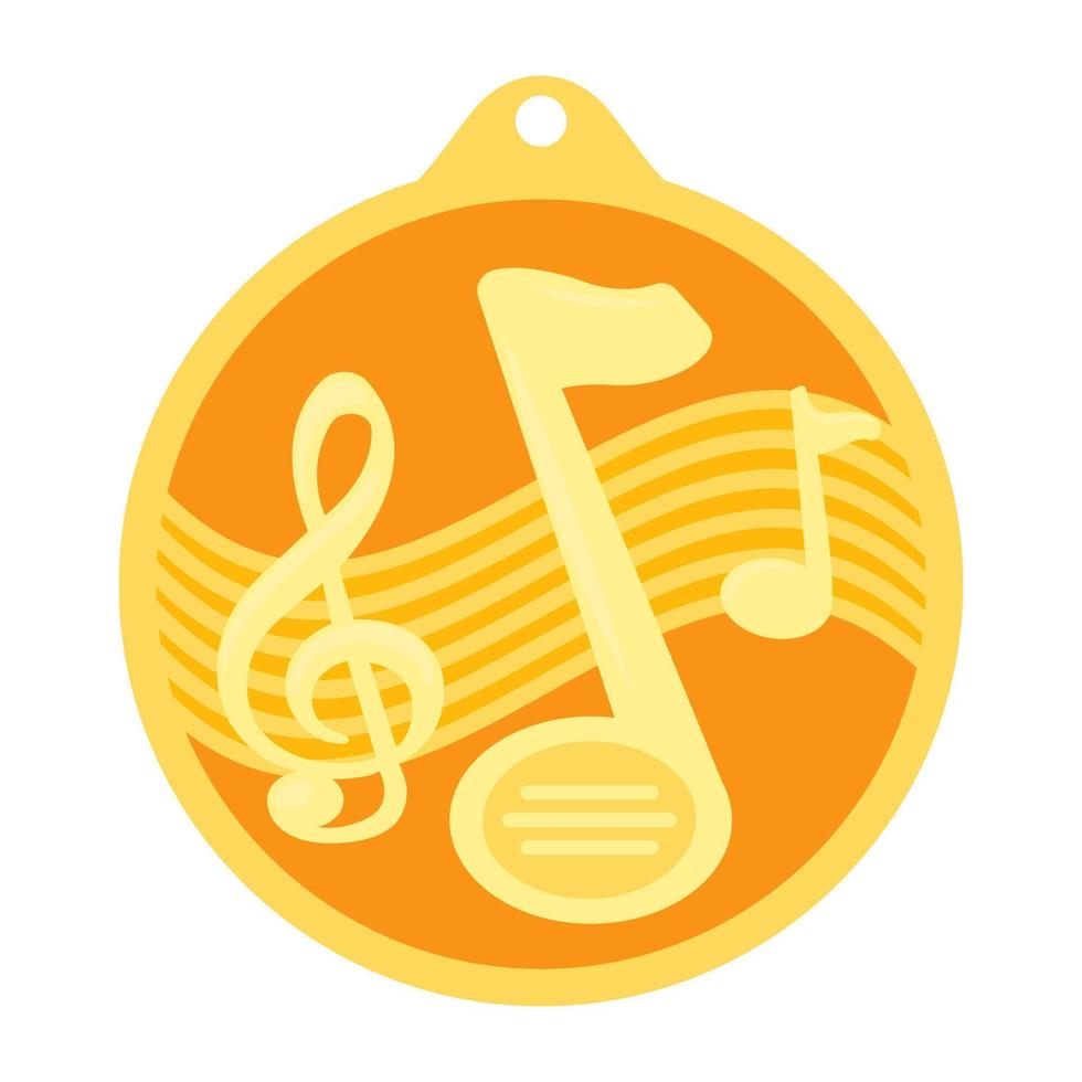 muziek medaille concepten vector