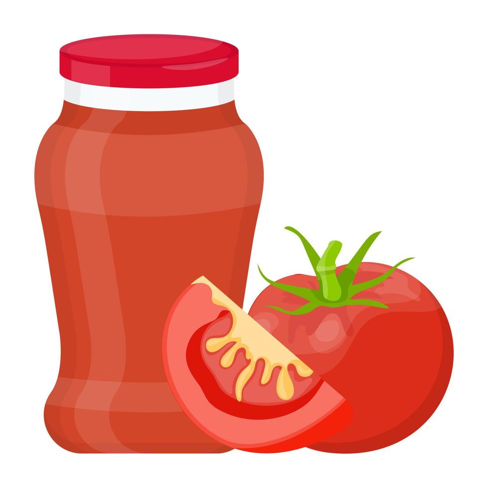 tomatenpuree concepten vector