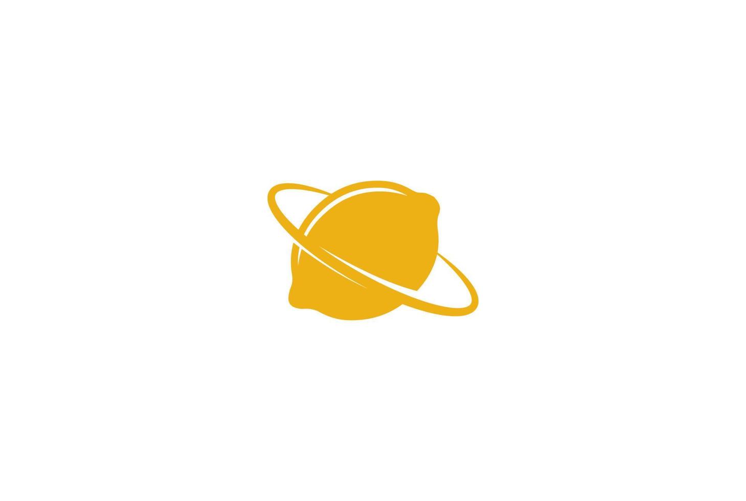 eenvoudige minimalistische citroen met ring voor fruitwinkel of drankproduct logo ontwerp vector