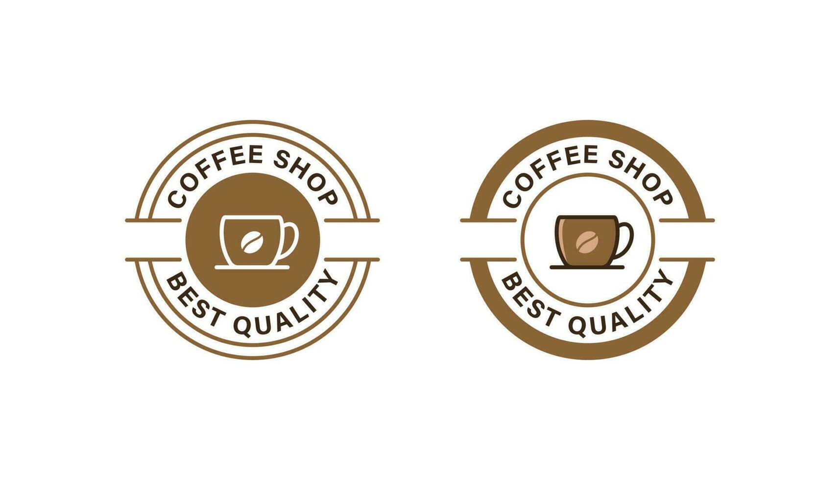 coffeeshop logo badge stempel vector