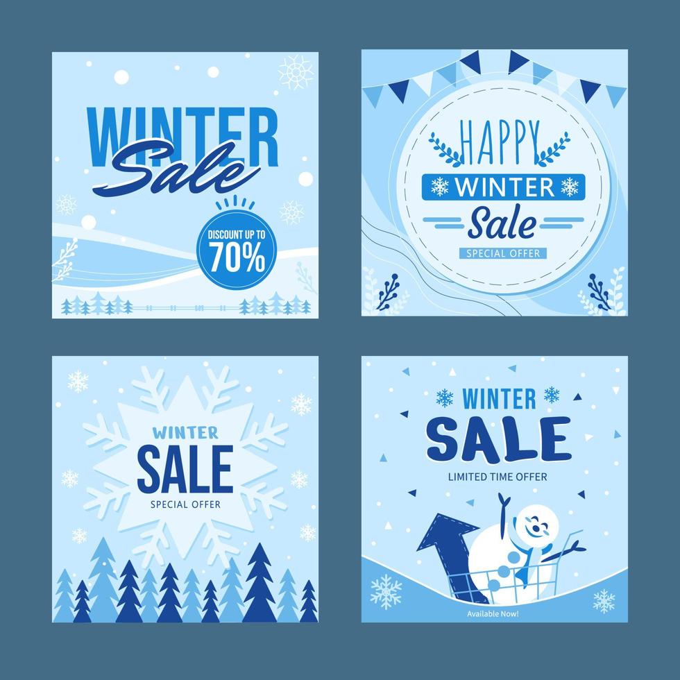 winterverkoop postconcept vector