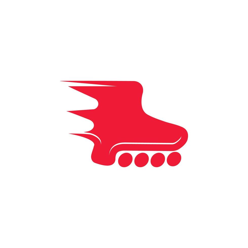 snelle beweging inline skate symbool logo vector