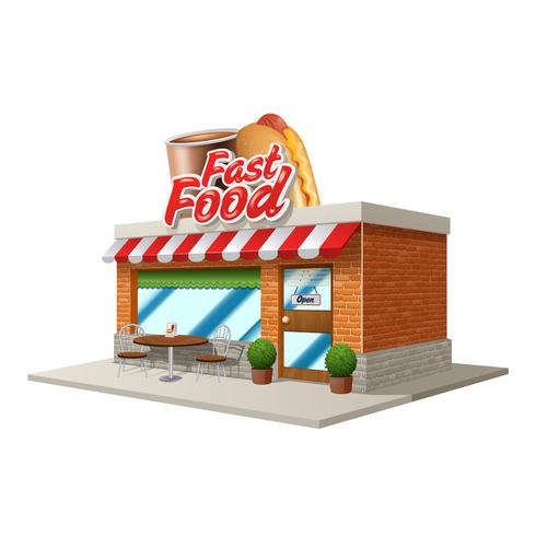 fast-food cafe vector