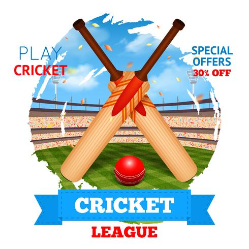 Cricket Stadium Illustratie vector