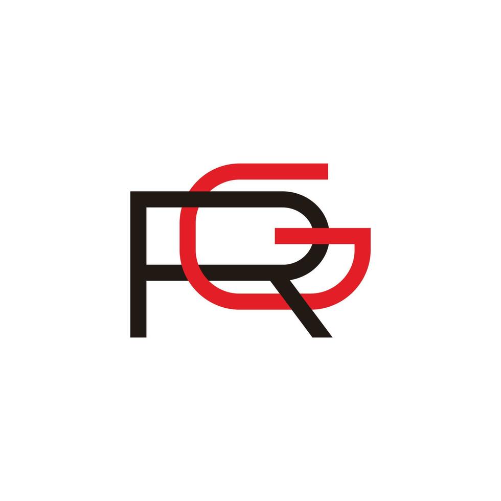 letter rg eenvoudig geometrisch kleurrijk ontwerp symbool logo vector