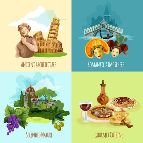 Italië toeristische set vector