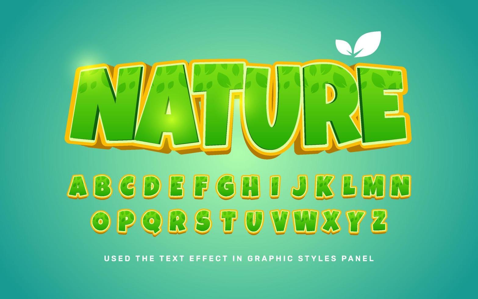 natuur teksteffect vector