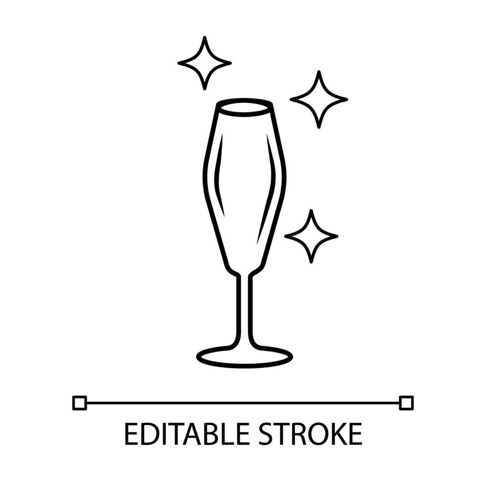 alcohol drinken glaswerk lineaire iconen set. wijn dienst. kristallen glazen vormen. dranken en drankenglaswerk. dunne lijn illustratie. contour symbool. vector geïsoleerde overzichtstekening. bewerkbare streek