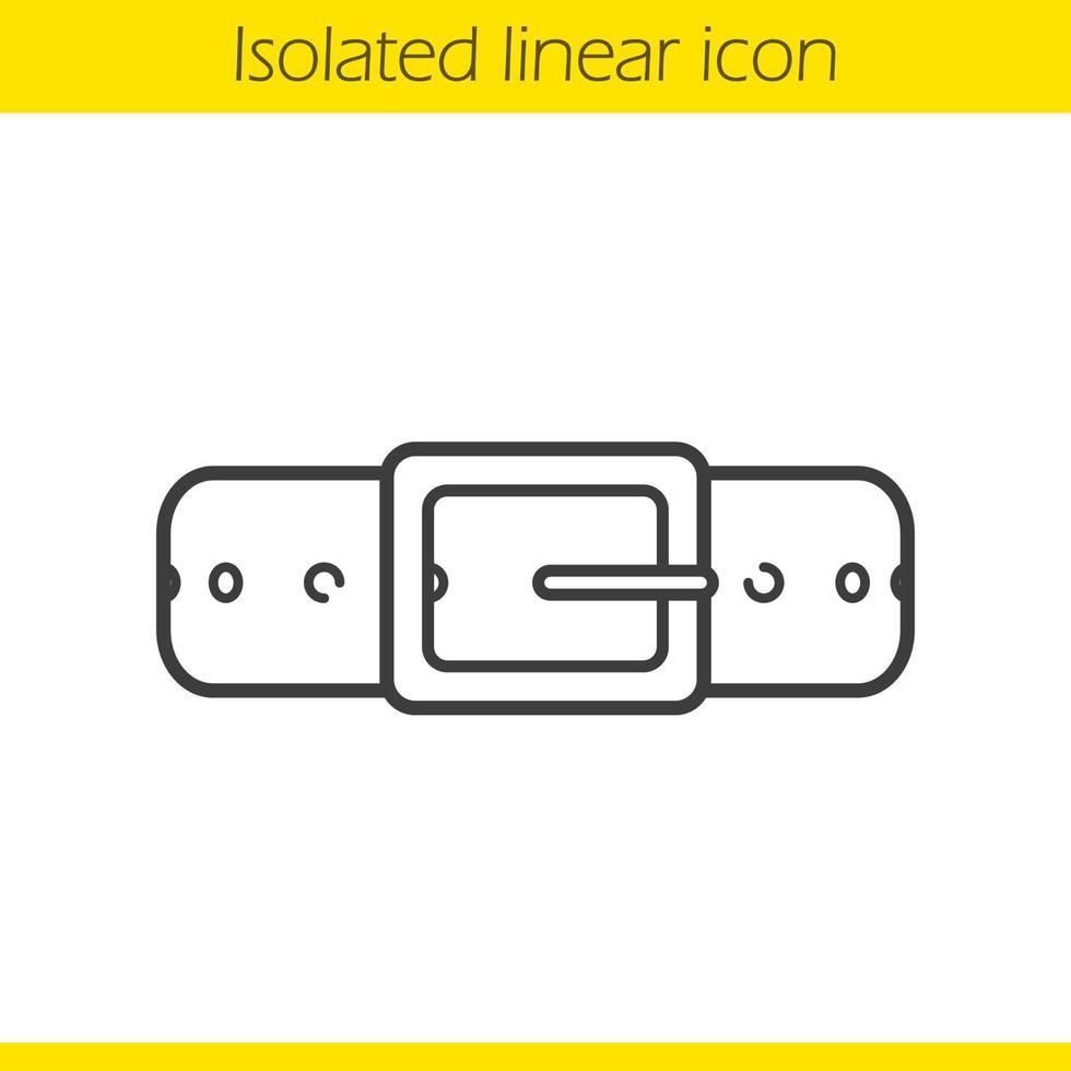 lederen riem lineaire pictogram. dunne lijn illustratie. contour symbool. vector geïsoleerde overzichtstekening