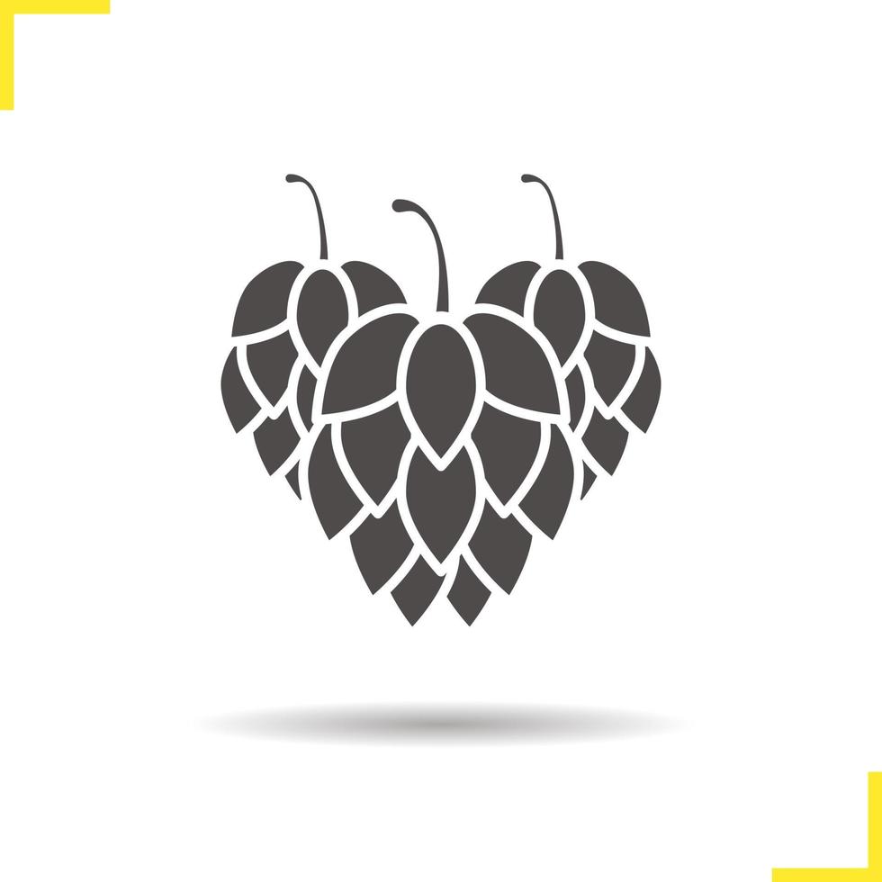 hopbellen glyph icoon. slagschaduw silhouet symbool. negatieve ruimte. vector geïsoleerde illustratie