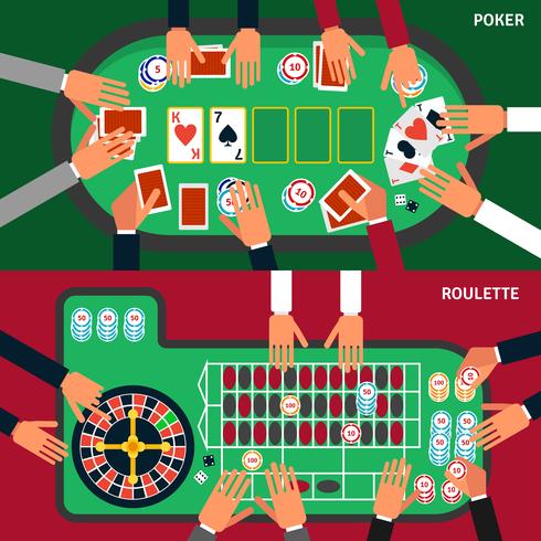 Casino Game Banner Set vector