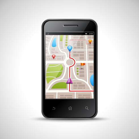 Smartphone navigatie illustratie vector