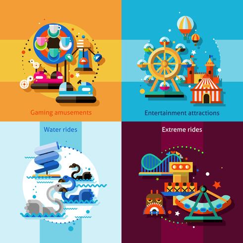 amusement ontwerpset concept vector