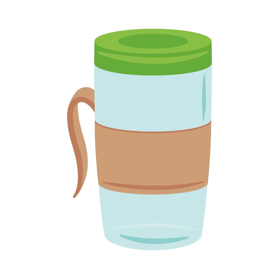 plastic pot drank vector