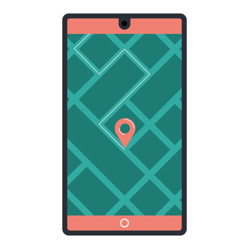 gps-markering in smartphone vector