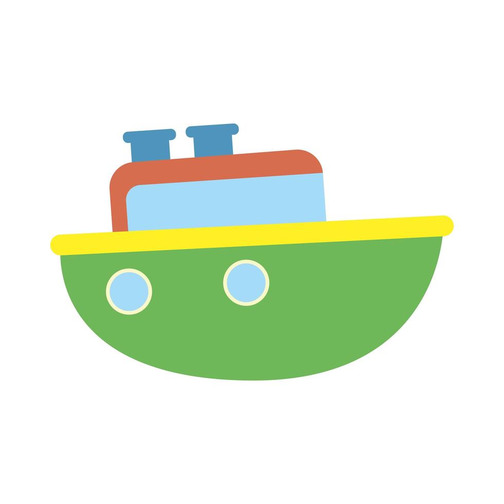 schattig schip baby speelgoed geïsoleerd pictogram vector