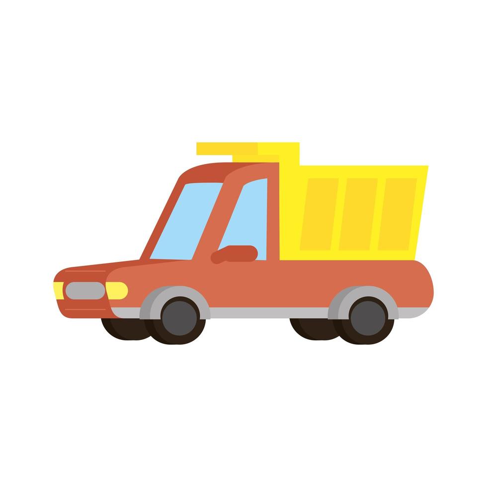 vrachtwagen voertuig schattig baby speelgoed vector
