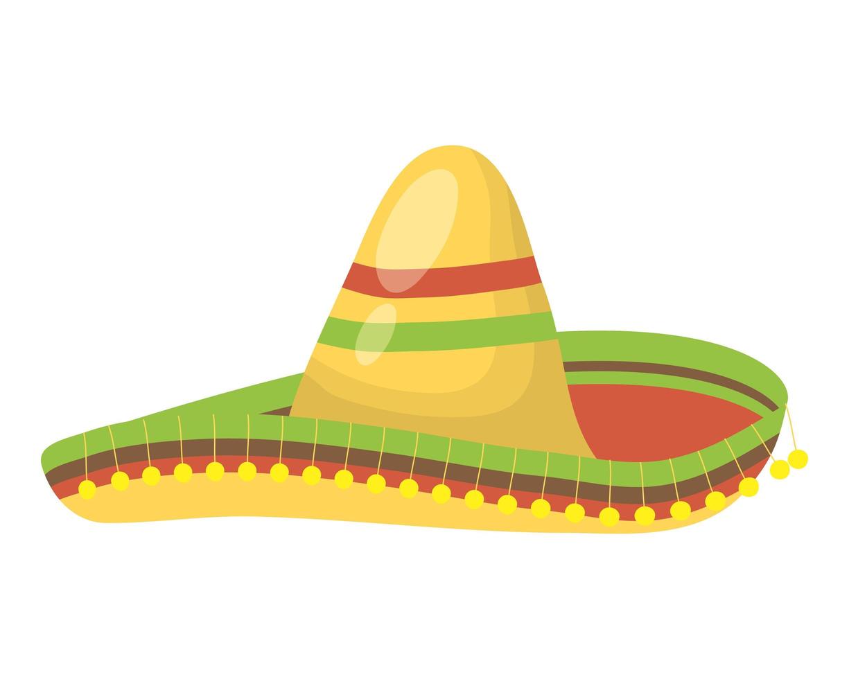 traditionele Mexicaanse hoed geïsoleerd pictogram vector