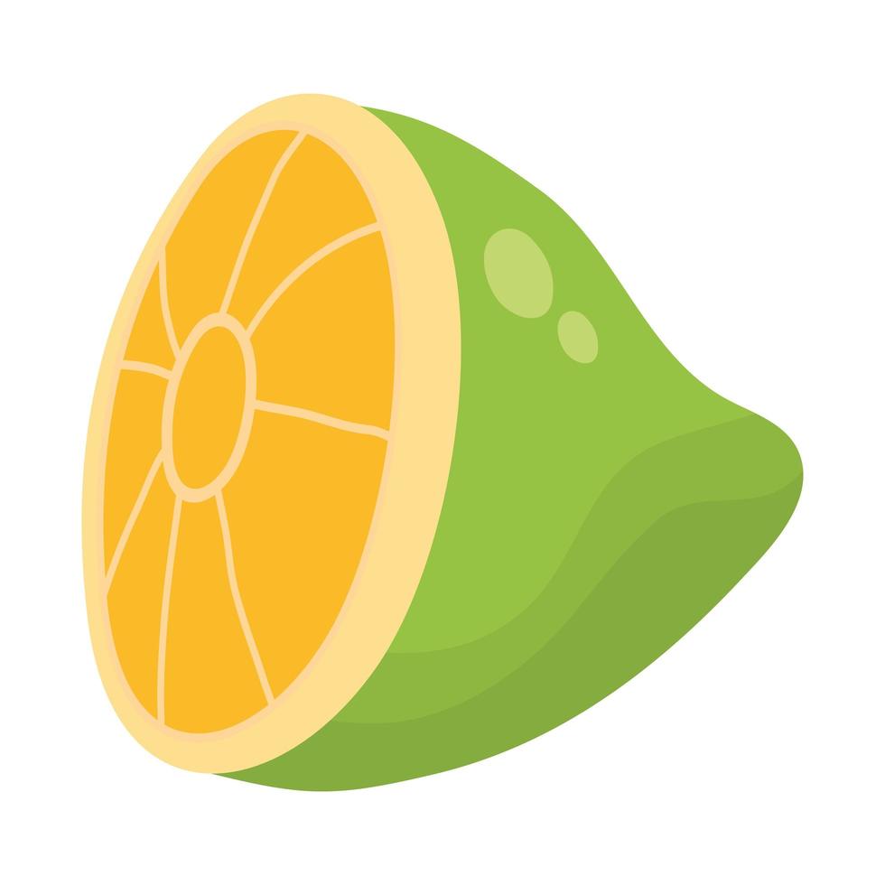 verse citroen citrusvruchten halve icoon vector