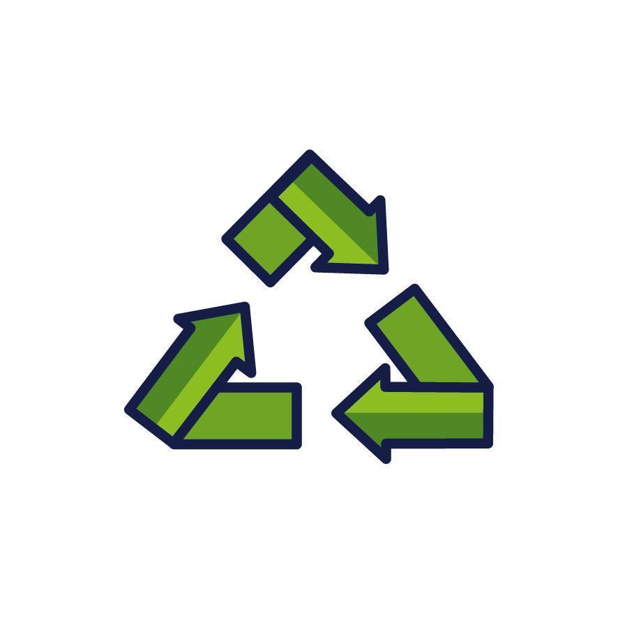 geïsoleerd recycle pictogram vector design