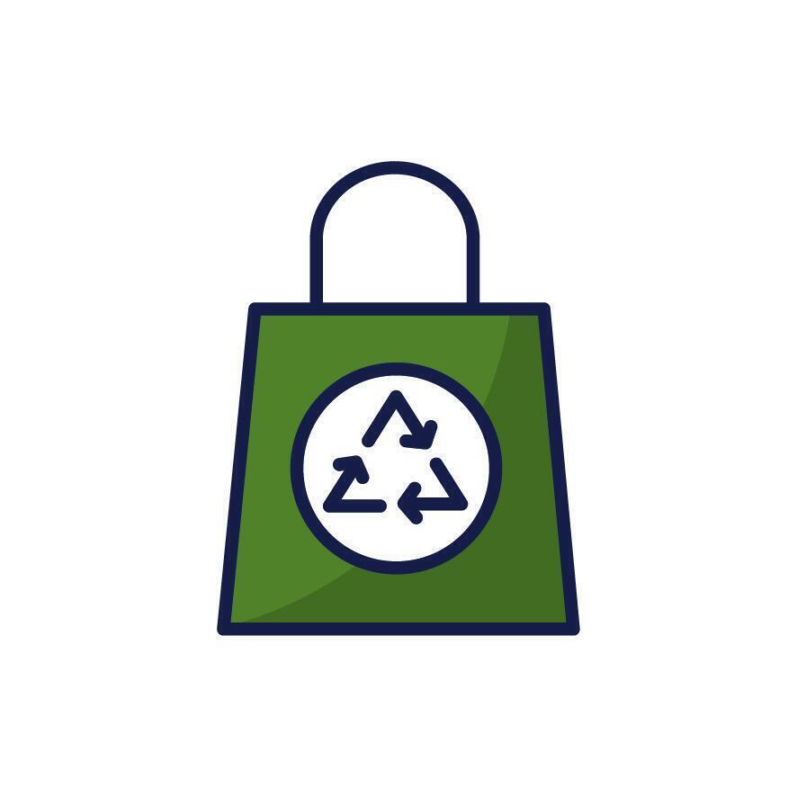 geïsoleerde recycle tas pictogram vector design